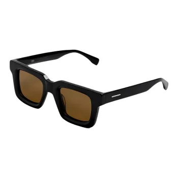 ZARA Acetate Cellulose Triacetate Square Sunglasses Men's Black