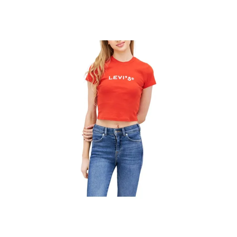 Levis T-Shirts Women's Red-0