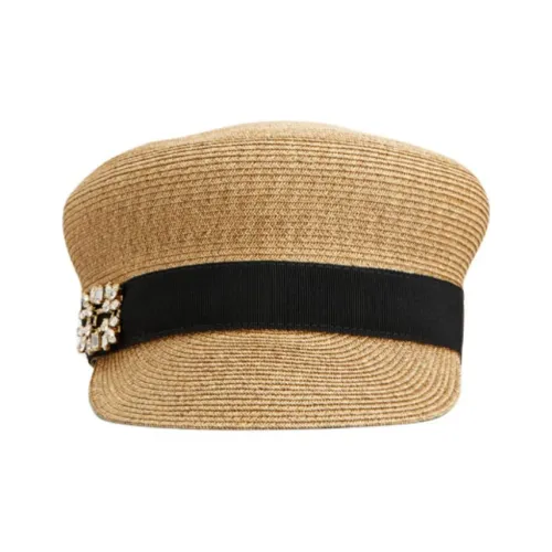 Roger Vivier Viscose Hats & Caps Unisex Beige Yellow