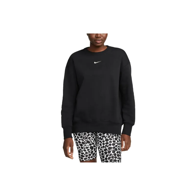 Nike Women's Phoenix Fleece Oversized Crewneck Sweatshirt Black-0