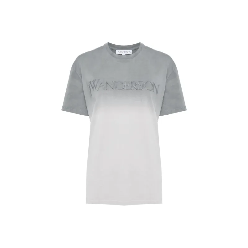 JW Anderson Logo embroidered Gradient T shirt-0