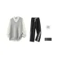 Gray+White[Shirt]+Black[Pants]