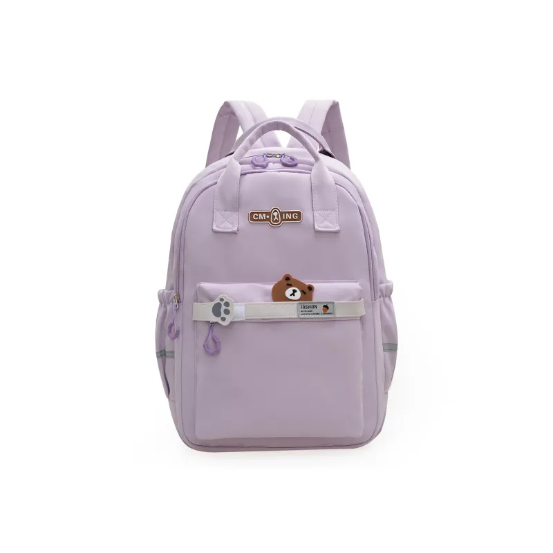Single Warehouse Nylon Student Bag Pink/Blue/Green/Purple/Black-16