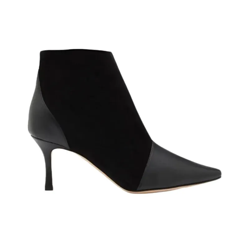 MANOLO BLAHNIK Botiyepla Ankle Boots 7cm Women's Black-1