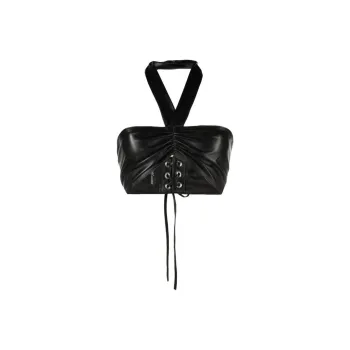 Manokhi Halterneck Leather Top