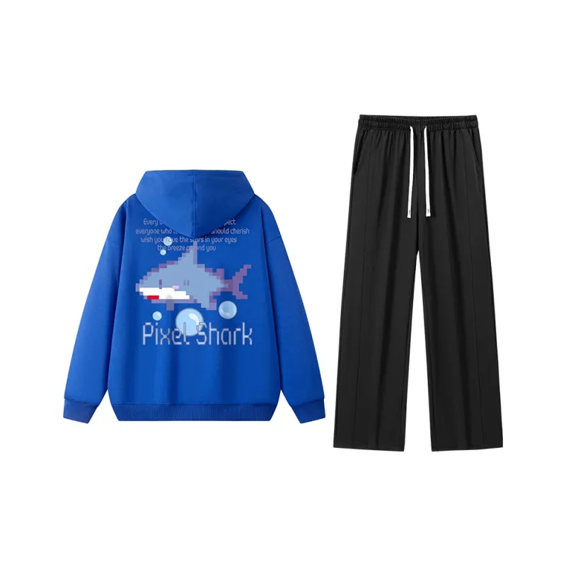 Small Columns Under The Sea Sweatshirt Set Unisex-30