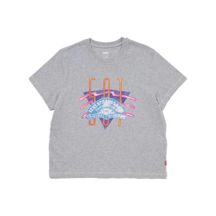 Levis T-Shirts Women's Gray-0