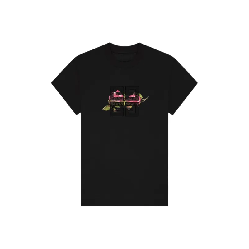 Givenchy 4G Lace Cotton T shirt-0