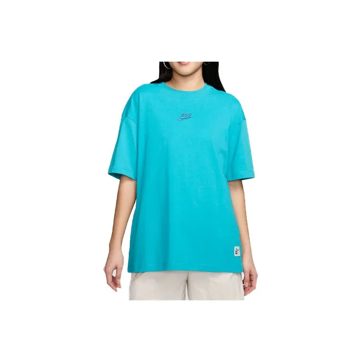 Nike Drop Shoulder Sleeve T Shirt Women's Star Blue-0