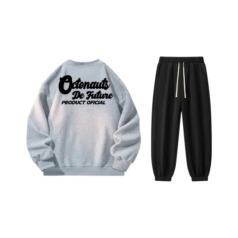 Small Columns Under The Sea Sweatshirt Set Unisex-15