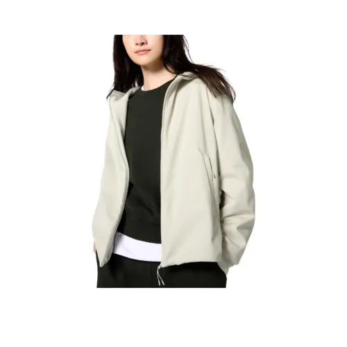 UNIQLO cinzento jackets Coats Women's Ivory