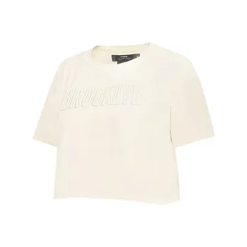 NBA Brooklyn Nets Regular T Shirt Women's Beige