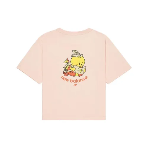 New Balance Drop Shoulder Sleeve T Shirt Women's Pink