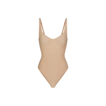 Skims Swim Scoop Neck One Piece Cocoa