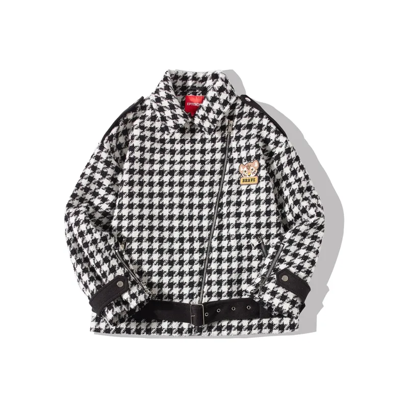 EPTISON WOMAN Jackets Women's Black White Plaid-0