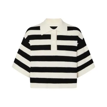 MO&CO Knitwear Women's Black White Stripes