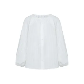 Letter From Moon Leslie Organic Two Way Blouse Shirt Women's White