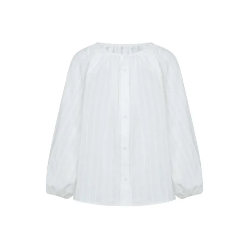 Letter From Moon Leslie Organic Two Way Blouse Shirt Women's White-0