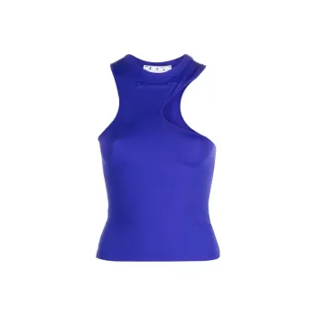 OFF WHITE Sleek Asymmetric Rowing Top Purple