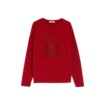 MaxMara SS23 Chinese New Year Cashmere Sweaters Women's Red