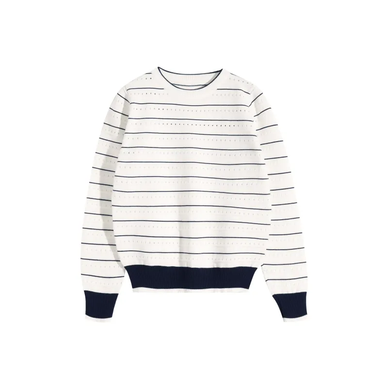 AHDO Knitwear Women's Blue With White Lettering-0