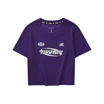 Skechers Regular T Shirt Women's Plum Purple