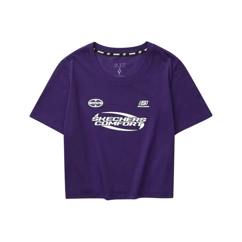 Skechers Regular T Shirt Women's Plum Purple-0