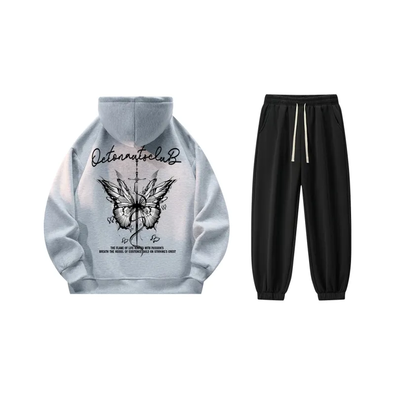 Small Columns Under The Sea Sweatshirt Set Unisex-14