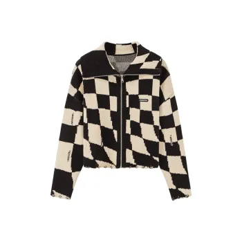 CHUU Knitwear Women's Black Plaid