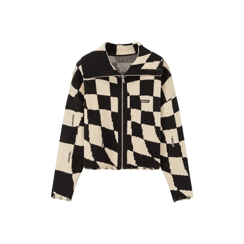 CHUU Knitwear Women's Black Plaid-0