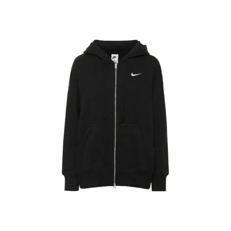 Nike Women's Phoenix Fleece Oversized Full Zip Hoodie Black-0