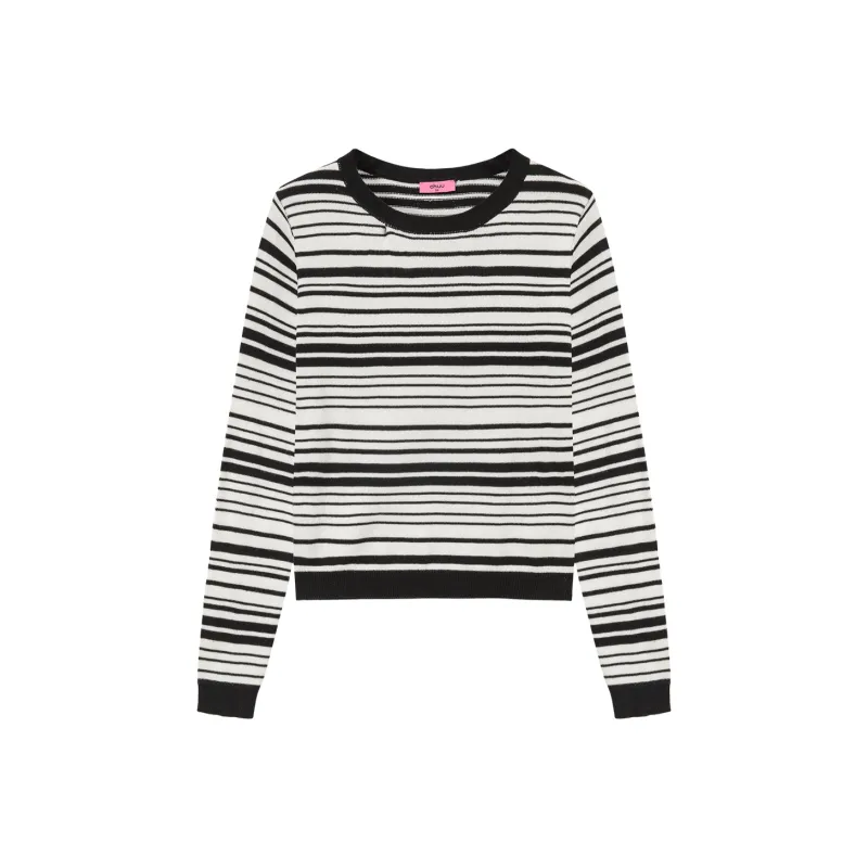 CHUU Knitwear Women's Black White Stripes-0
