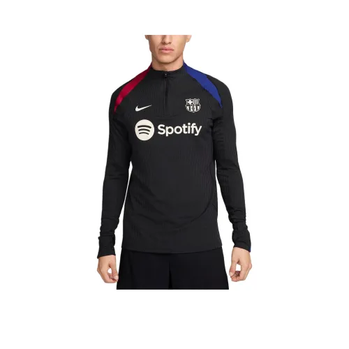 Nike FCDri FIT ADV Barcelona Strike Elite Soccer Jerseys Men's Black/Noble Red/Deep Royal Blue/Light Golden Brown