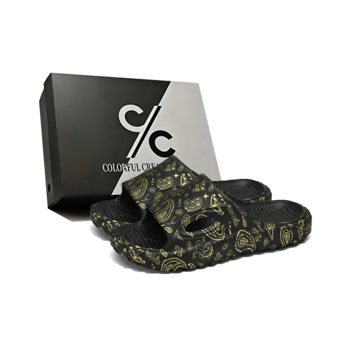 Colorful Creations EVA Quiet, Slip Resistant, Odor Resistant Slide Slippers Unisex Box