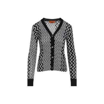 MISSONI Zigzag Patterned Knitted Cardigan