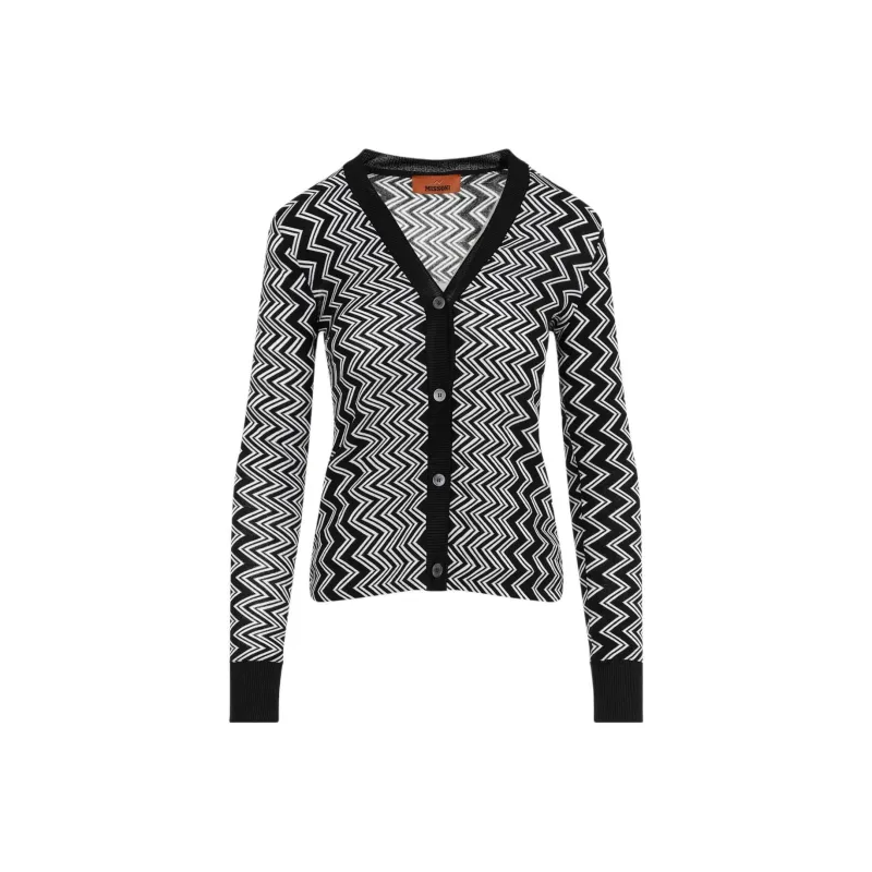 MISSONI Zigzag Patterned Knitted Cardigan-0