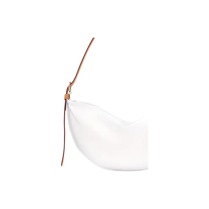 LONGCHAMP Sheepskin Crossbody Bag Shoulder Bag Medium Size Women's White-4