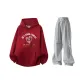 Burgundy+Gray Pants