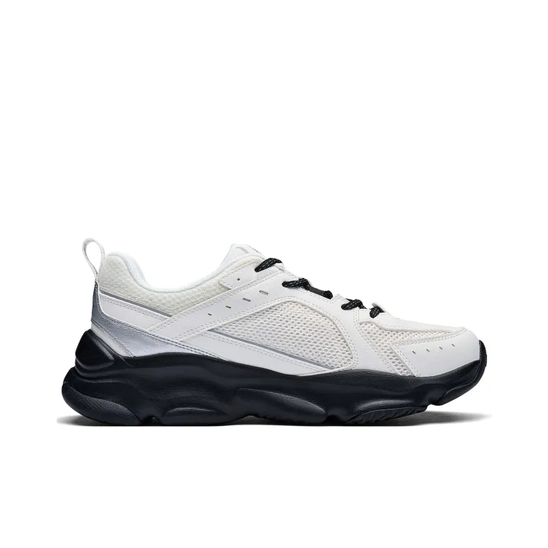 Kappa Anti Slip Wear Resistant Low Top Running Shoes Unisex White Black-1