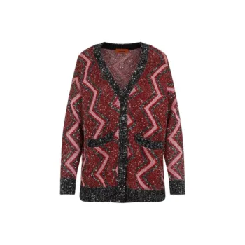 MISSONI Sequin Embellished Zig Zag Oversized Cardigan