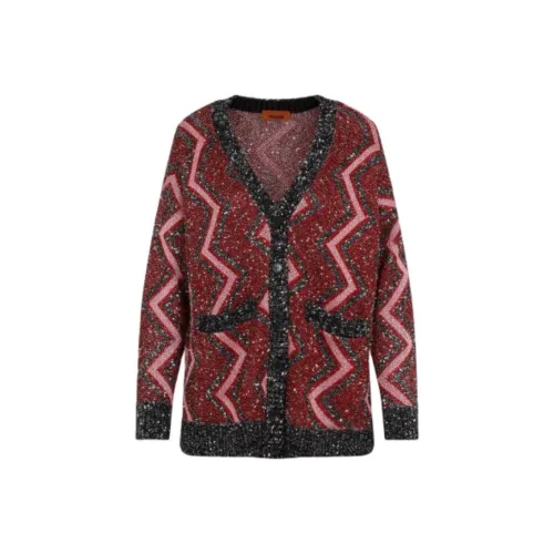 MISSONI Sequin Embellished Zig Zag Oversized Cardigan