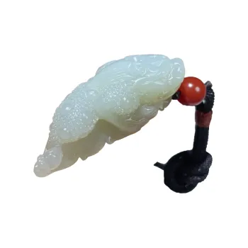 BUDOUXIAOAI Hetian Jade Handheld Piece White Jade Unisex