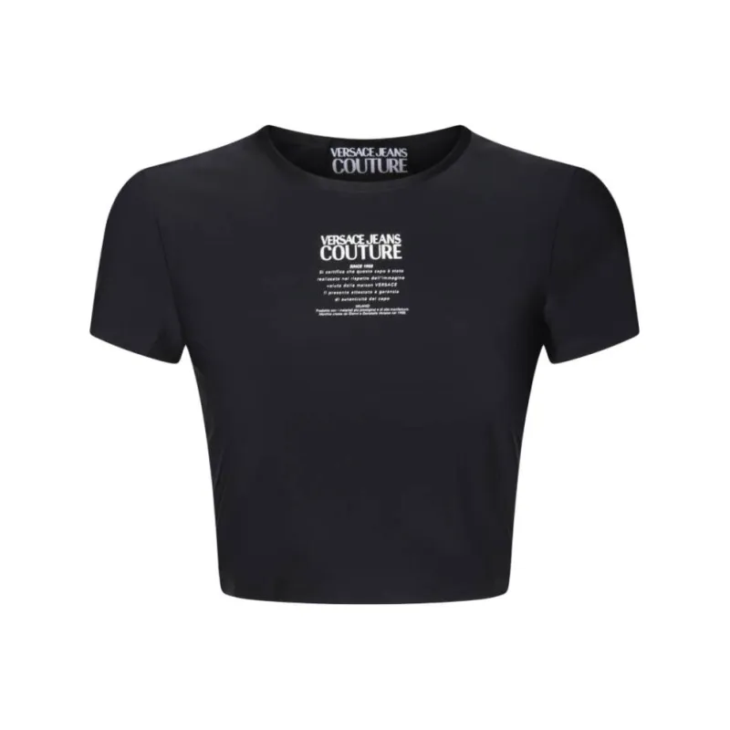 VERSACE JEANS COUTURE Logo Print Crop Top-0