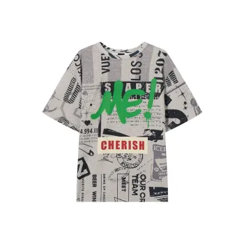 MEETLADY T Shirts Women's Black Floral