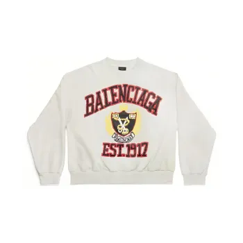 Balenciaga Sweatshirt Loose Fit Style Women's White
