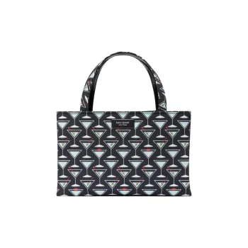 Kate Spade Pattern Tote Bag, Shopping Bag, Handbag Small Size Women's Black