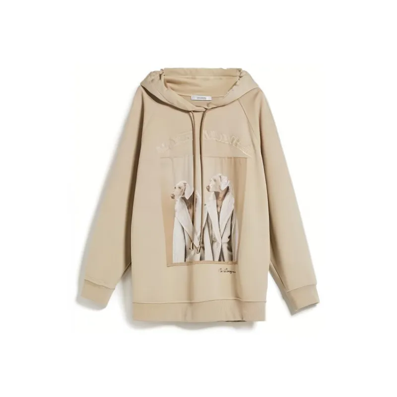 MaxMara Wegman Graphic-print Cotton Hoodie-0