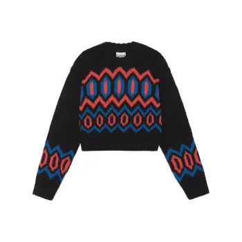 GANNI Patterned Organic wool Jumper