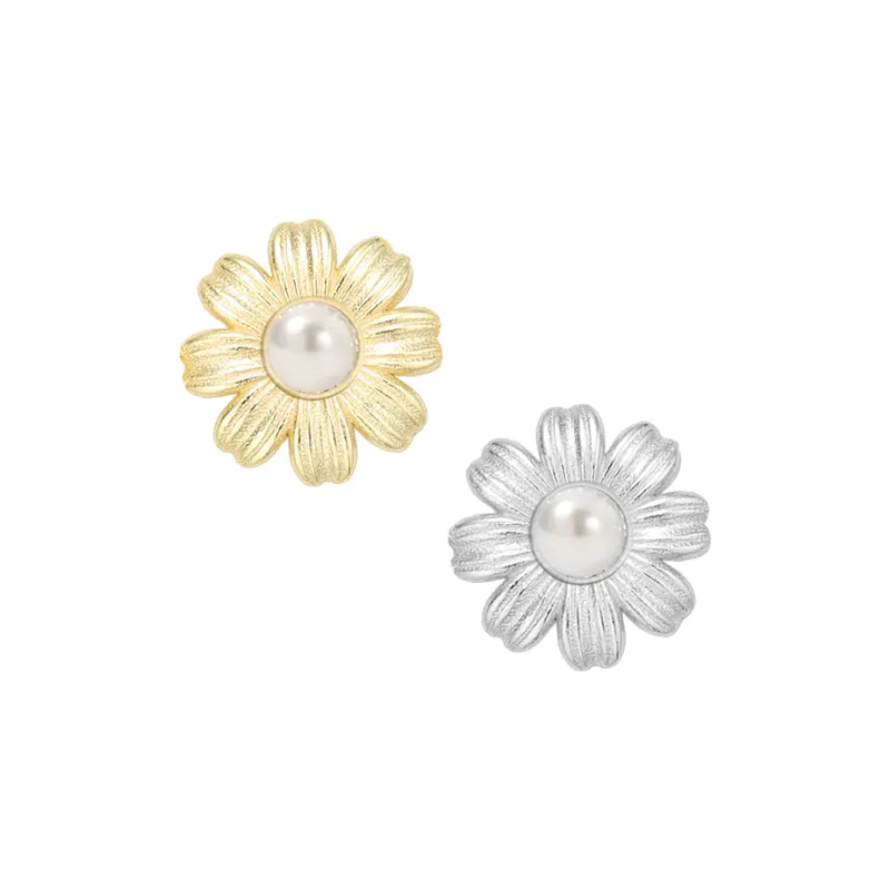 Narcii 925 Sterling Silver White Gold Plated Stud Earrings Women's-3
