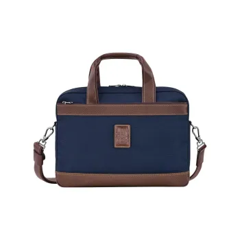LONGCHAMP Boxford Polyester Canvas Briefcase Small Size Men's Blue